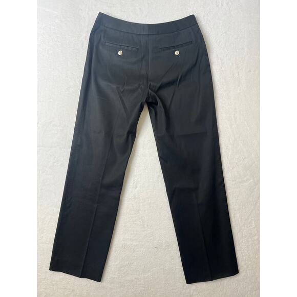 Brooks Brothers Country Club Womens Black Straight Leg Slacks sz 6 Cotton Preppy - Picture 3 of 7